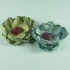 Prima - Elle Collection - Donna Downey - Flower Embellishments - Sage Blue