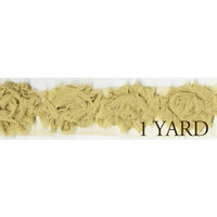 Prima - Donna Downey Collection - Rose Trim - Green - 1 Yard