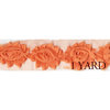 Prima - Donna Downey Collection - Rose Trim - Orange - 1 Yard
