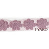 Prima - Donna Downey Collection - Rose Trim - Mauve - 1 Yard