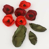 Prima - Poppies and Peonies Collection - Donna Downey - Flower Embellishments - Poppy - Mix 2