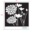Prima - Poppies and Peonies Collection - Donna Downey - Stencils Mask Set - 6 x 6 - Mix 2
