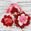 Prima - Poppies and Peonies Collection - Donna Downey - Felt Flower Embellishments - Red