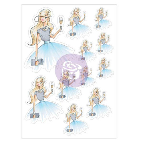 Prima - My Prima Planner Collection - Josefina Planner Stickers - Diamond Girl with Glitter Accents
