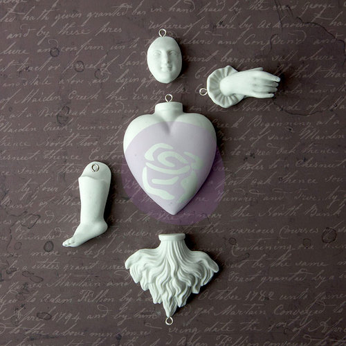 Prima - Archival Cast Collection - Relics and Artifacts - Plaster Embellishments - Ancient Heart