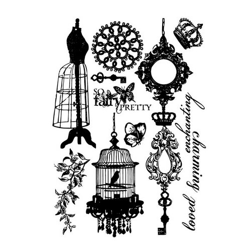 Prima - Fairy Belle Collection - Cling Mounted Rubber Stamps