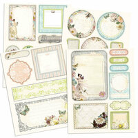 Prima - Fairy Belle Collection - Chipboard Stickers with Glitter Accents