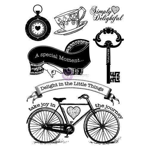 Prima - Delight Collection - Cling Mounted Rubber Stamps