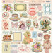 Prima - Delight Collection - 12 x 12 Self Adhesive Chipboard Pieces