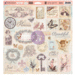 Prima - Princess Collection - 12 x 12 Self Adhesive Chipboard Pieces