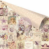 Prima - Butterfly Collection - 12 x 12 Double Sided Paper - Vintage Collage