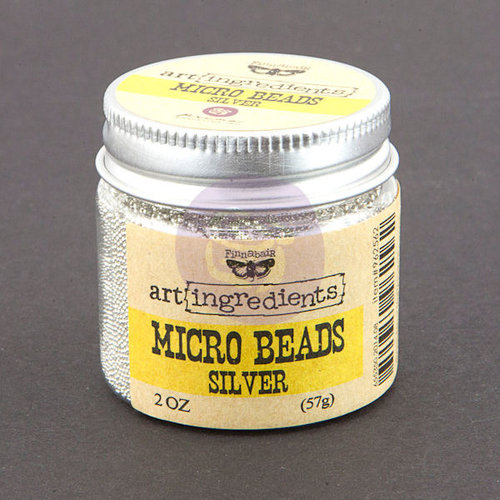 Prima - Finnabair - Art Ingredients - Micro Beads - Silver