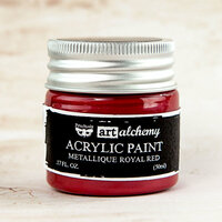 Prima - Finnabair - Art Alchemy - Acrylic Paint - Metallique Royal Red