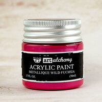 Prima - Finnabair Collection - Art Alchemy - Acrylic Paint - Metallique - Wild Fuchsia