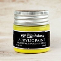Prima - Finnabair - Art Alchemy - Acrylic Paint - Metallique - Pure Sunshine