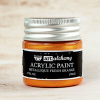 Prima - Finnabair - Art Alchemy - Acrylic Paint - Metallique - Fresh Orange