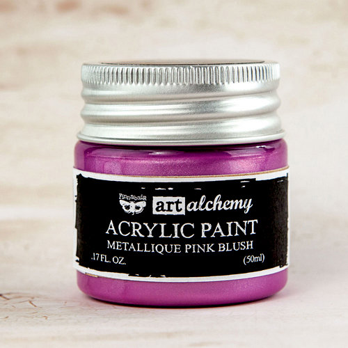 Prima - Finnabair - Art Alchemy - Acrylic Paint - Metallique - Pink Blush