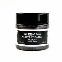 Prima - Finnabair Collection - Art Alchemy - Sparks Acrylic Paint - Raven Black