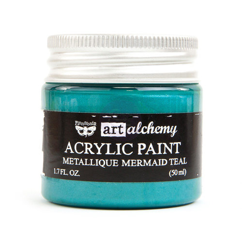 Prima - Finnabair - Art Alchemy - Acrylic Paint - Metallique - Mermaid Teal