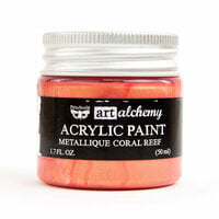 Prima - Finnabair Collection - Art Alchemy - Acrylic Paint - Metallique - Coral Reef