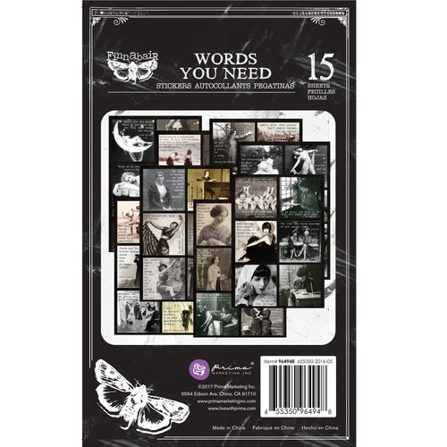 Prima - Art Daily Planner Collection - Sticker Pad - Words You Need