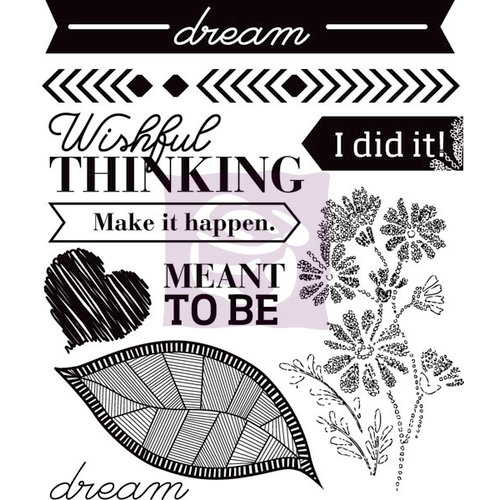 Prima - Wishful Thinking Collection - Cling Mounted Rubber Stamps - Two
