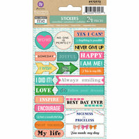 Prima - Leeza Gibbons - All About Me Collection - Cardstock Stickers - Words