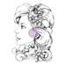 Prima - Bloom Collection - Bloom Girl - Cling Mounted Stamp - Sophie