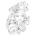 Prima - Bloom Collection - Bloom Girl - Cling Mounted Stamp - Paige