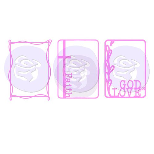 Prima - Creating In Faith Collection - Stencils Masks Set - 3 Pack