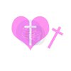 Prima - Creating In Faith Collection - Stencils Masks Set - Heart and Cross