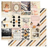 Prima - Twilight Collection - 12 x 12 Double Sided Paper - Pumpkin Night