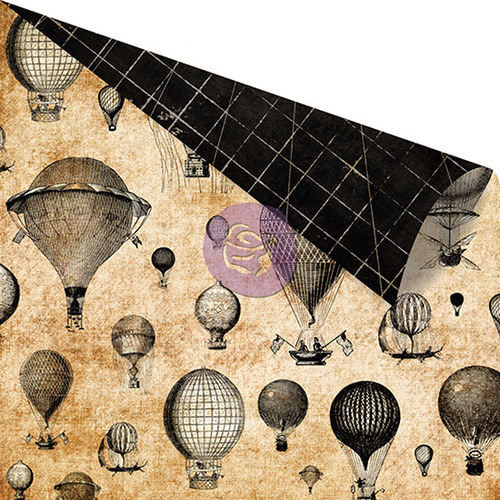 Prima - Cartographer Collection - 12 x 12 Double Sided Paper - Montgolfiere