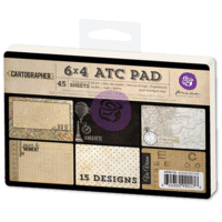 Prima - Cartographer Collection - 4 x 6 Artist Trading Card Pad