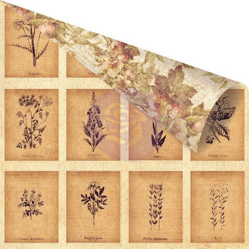 Prima - The Archivist Collection - 12 x 12 Double Sided Paper - Les Fleurs