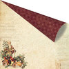 Prima - A Victorian Christmas Collection - 12 x 12 Double Sided Paper with Gold Foil Accents - Pere Noel