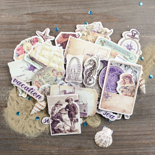 Prima - French Riviera Collection - Chipboard Stickers and More