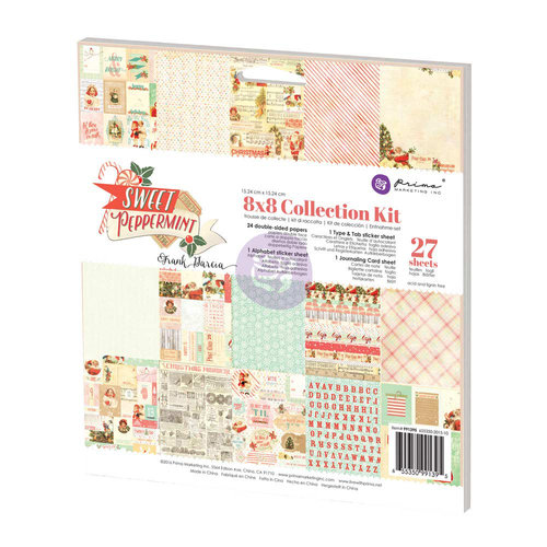 Prima - Sweet Peppermint Collection - Christmas - 8 x 8 Collection Kit