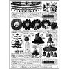 Prima - Sweet Peppermint Collection - Christmas - Clear Acrylic Stamps - Newspaper