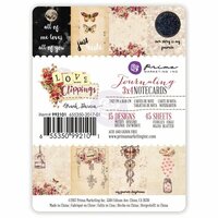 Prima - Love Clippings Collection - 3 x 4 Journaling Cards