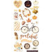 Prima - Amber Moon Collection - Chipboard Stickers and More with Foil Accents