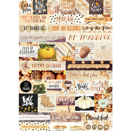 Prima - Amber Moon Collection - Cardstock Stickers - Words with Foil Accents