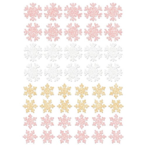 Prima - Santa Baby Collection - Christmas - Glitter Stickers - Snowflakes
