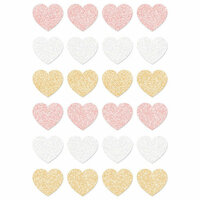 Prima - Santa Baby Collection - Christmas - Glitter Stickers - Hearts
