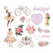 Prima - Love Story Collection - Ephemera with Foil Accents