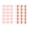 Prima - Love Story Collection - Cardstock Stickers with Glitter and Rose Gold Foil Accents - Hearts