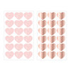 Prima - Love Story Collection - Cardstock Stickers with Glitter and Rose Gold Foil Accents - Hearts