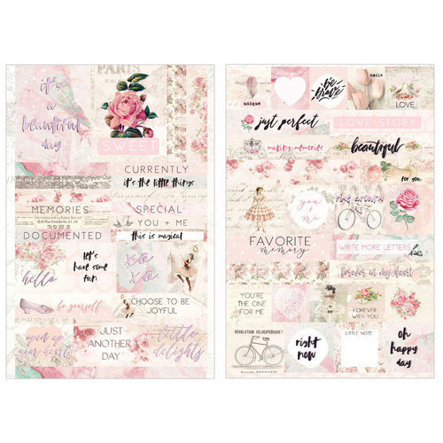 Prima - Love Story Collection - Cardstock Stickers - Quotes and Words
