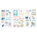 Prima - Santorini Collection - Chipboard Stickers with Foil and Glitter Accents
