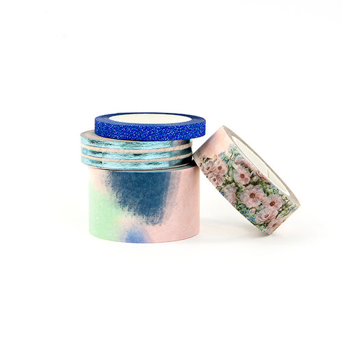Prima - Santorini Collection - Decorative Tapes with Glitter and Foil Accents